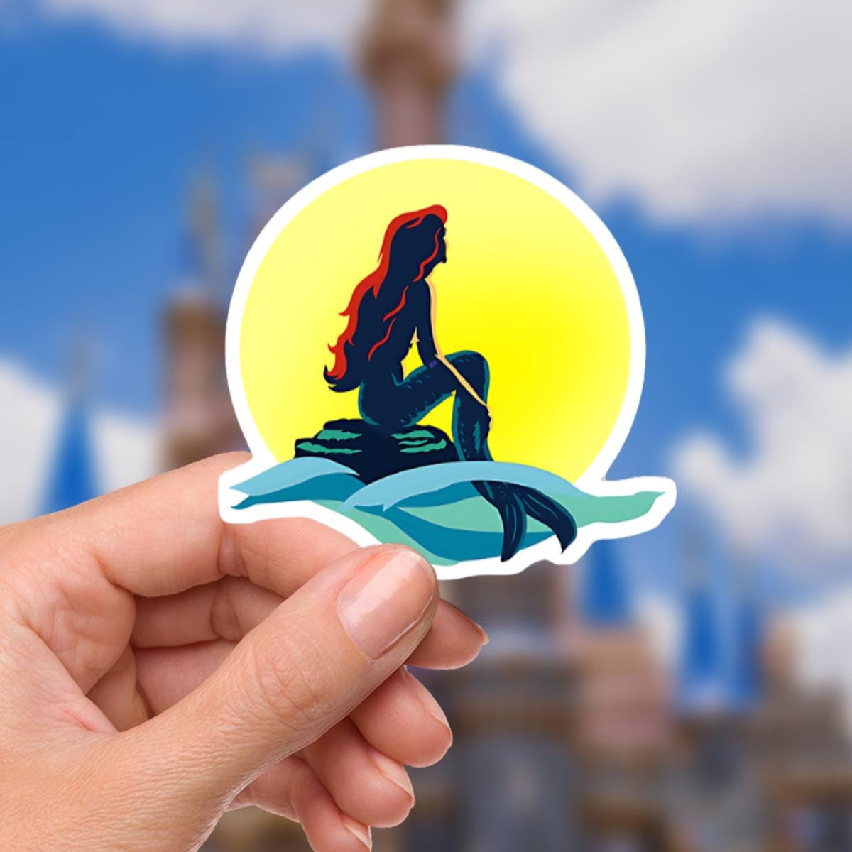 Little Mermaid Sticker: Waterproof Vinyl Decal for Laptop, Water Bottle, funny sticker, disney stickers, journal stickers, junk journal, disney gift, disney present