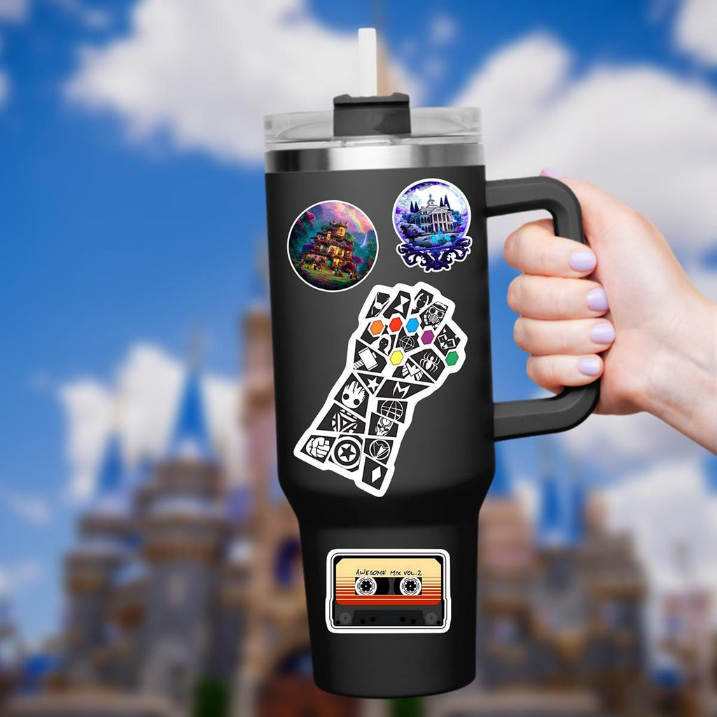 Marvel Gauntlet Sticker Disney Waterproof Disney Laptop Stickers,  planner stationery decal water bottle cell