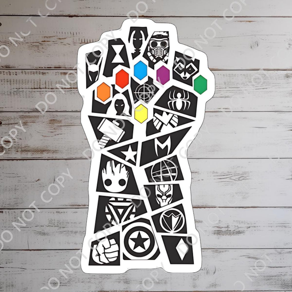Marvel Gauntlet Sticker Disney Waterproof Disney Laptop Stickers,  planner stationery decal water bottle cell