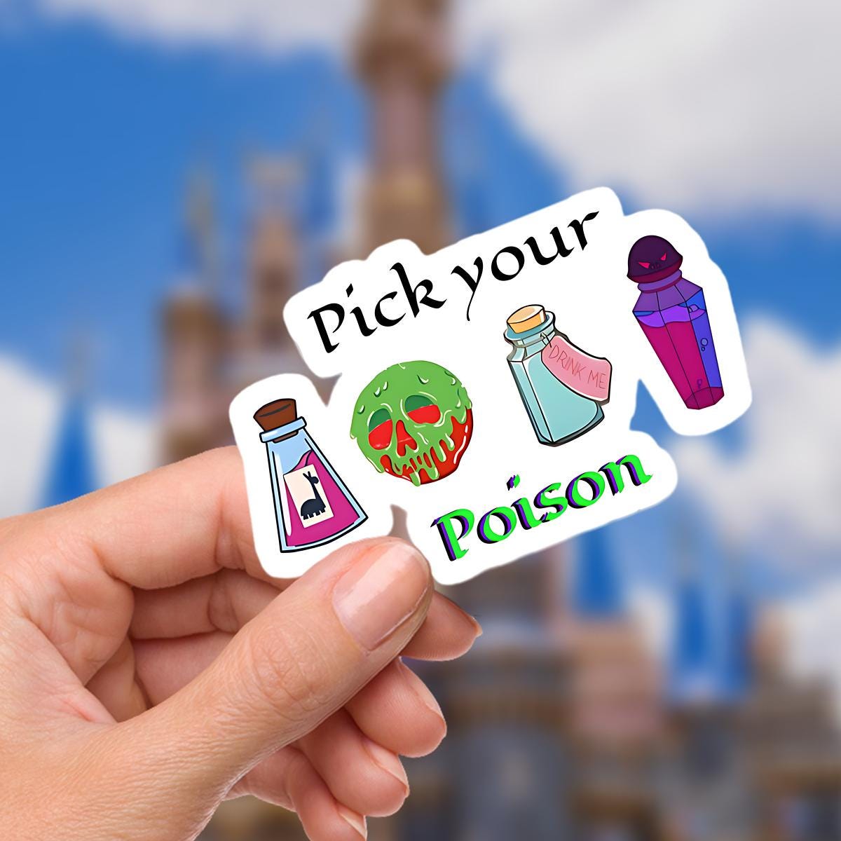 Disney Villain Sticker disney villainous Waterproof Disney Laptop, Disneying Water Bottle, Hydro Bottle Theme Park Vacation, Castle Park
