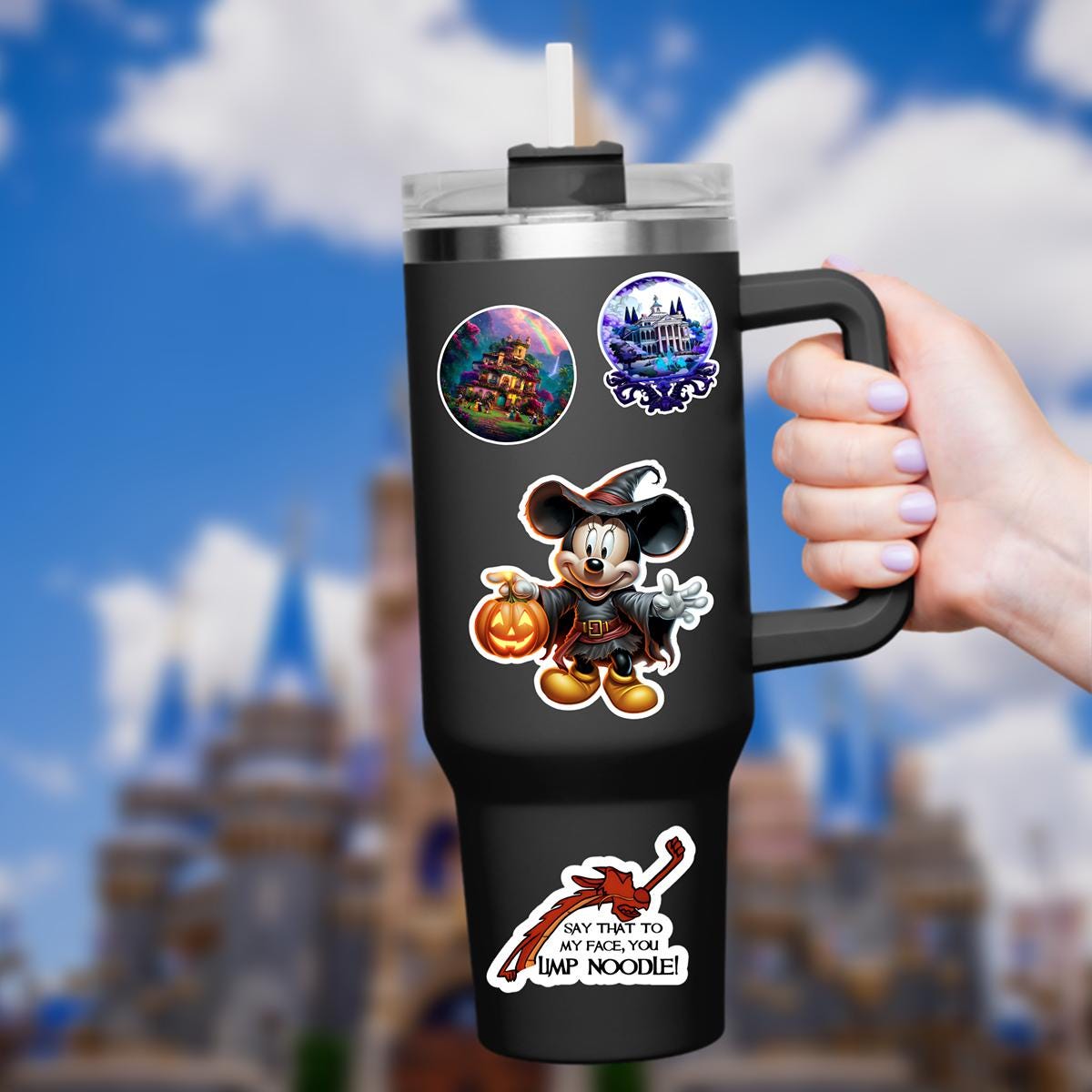 Halloween Mickey Mouse DisneyHalloween Sticker Waterproof Disney Laptop Stickers/ Lilo and Stitch planner stationery decal water bottle