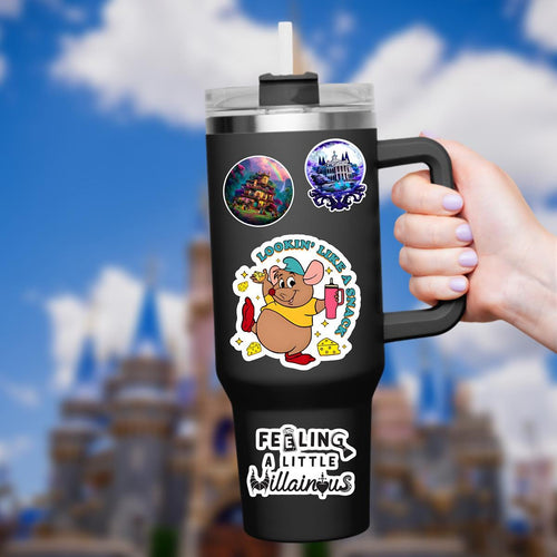 Cinderella Gus Gus Disney Humor Disney Castle Decal Laptop Sticker/ Walt Disney decal cell phone MickeyMouse planner stationery water bottle