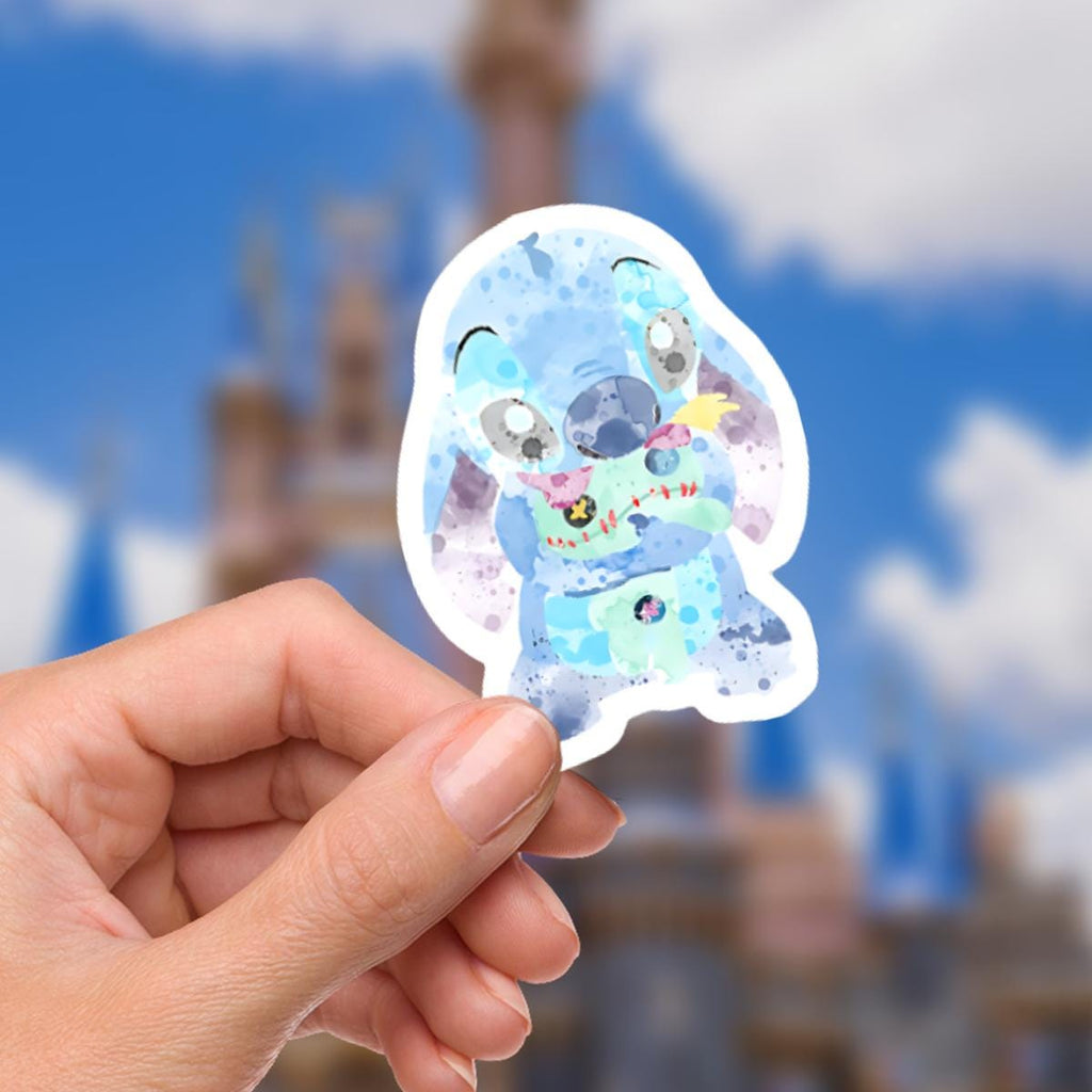 Stitch Watercolor Sticker: Waterproof Vinyl Decal - Lilo & Stitch