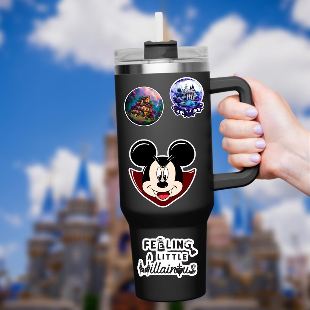 Halloween Mickey Sticker: Waterproof Vinyl Decal for Laptop, Water Bottle