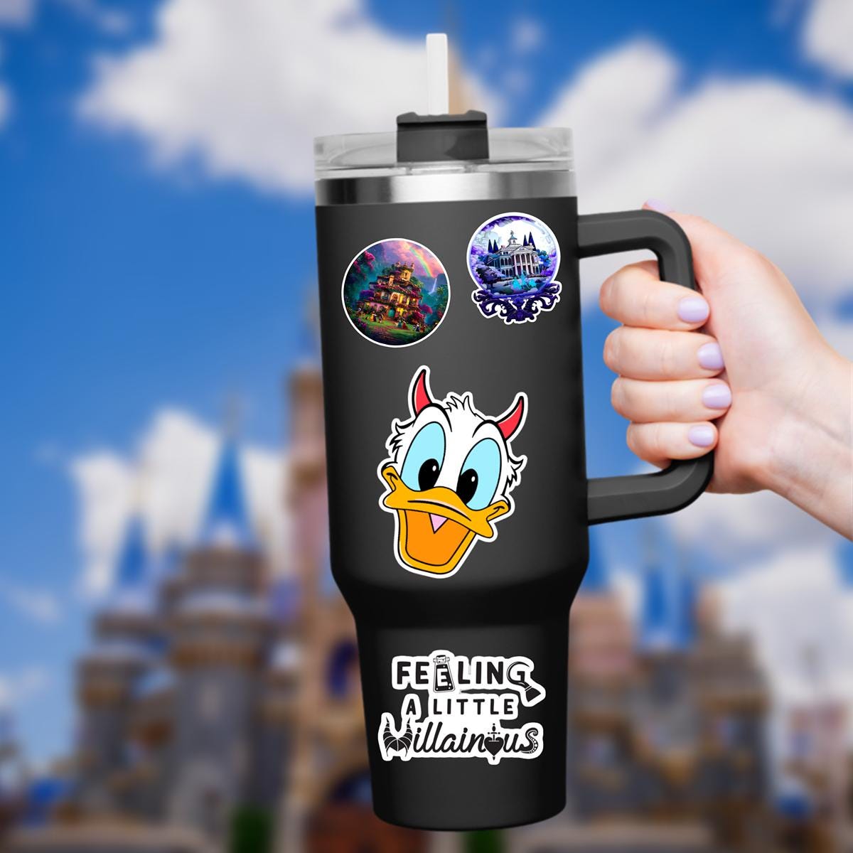 Halloween Mickey Sticker: Waterproof Vinyl Decal for Laptop, Water Bottle