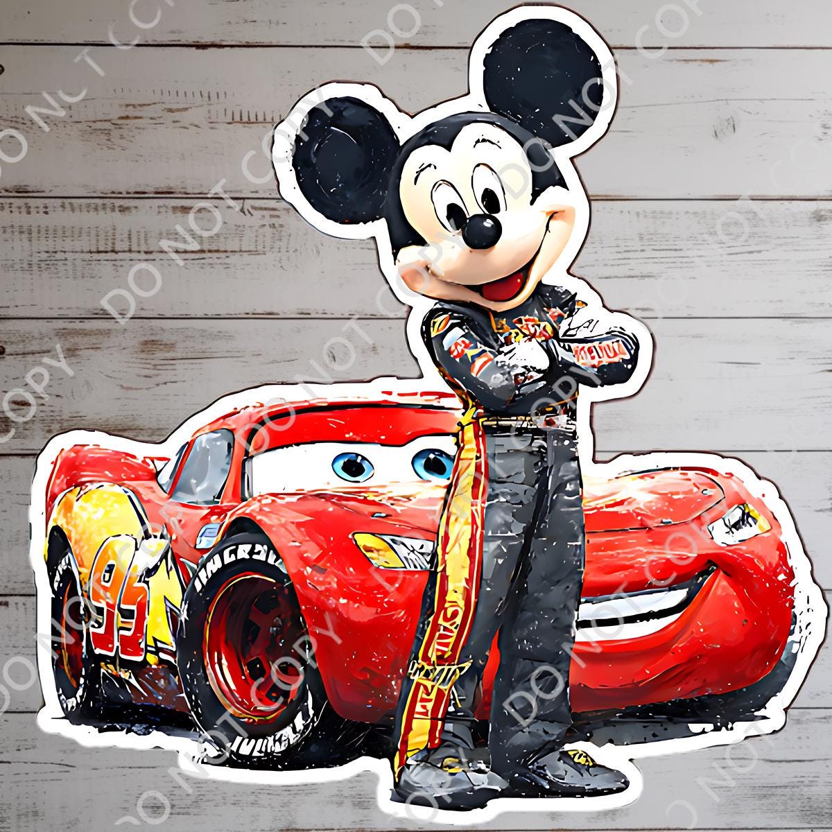 Lightning McQueen Car Sticker: Waterproof Vinyl Decal HydoFlask disney present, disney sticker, journal stickers, junk journal, gift for her