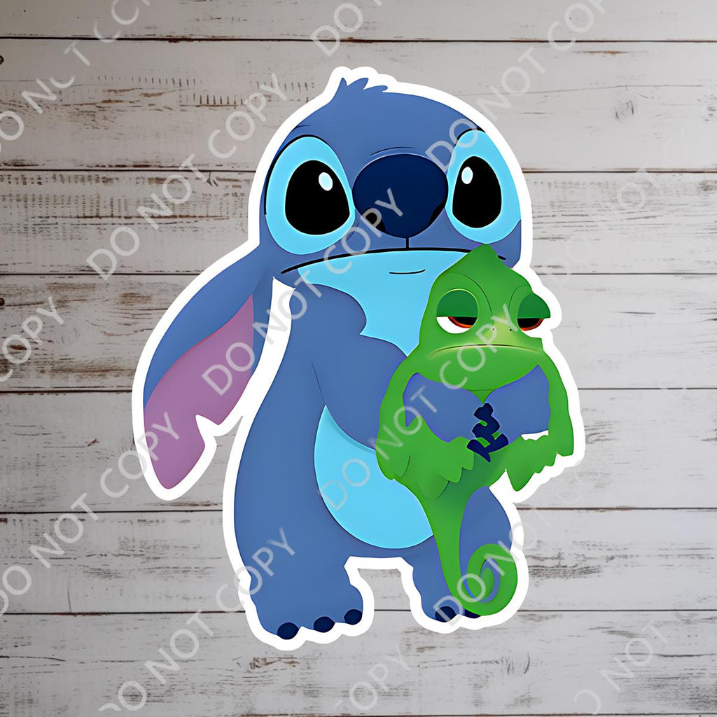 Stitch Waterproof Vinyl Sticker: Lilo and Stitch Ohana Decal, disney sticker, disney present, hydro bottle, journal sticker, stitch sticker, junk journal