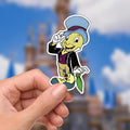 Disney Pinocchio Sticker Jiminy Cricket Waterproof Disney Laptop, Disneying Theme Park Vacation, Castle Park Mouse Disney gift, Disney present, Junk journal, journal stickers