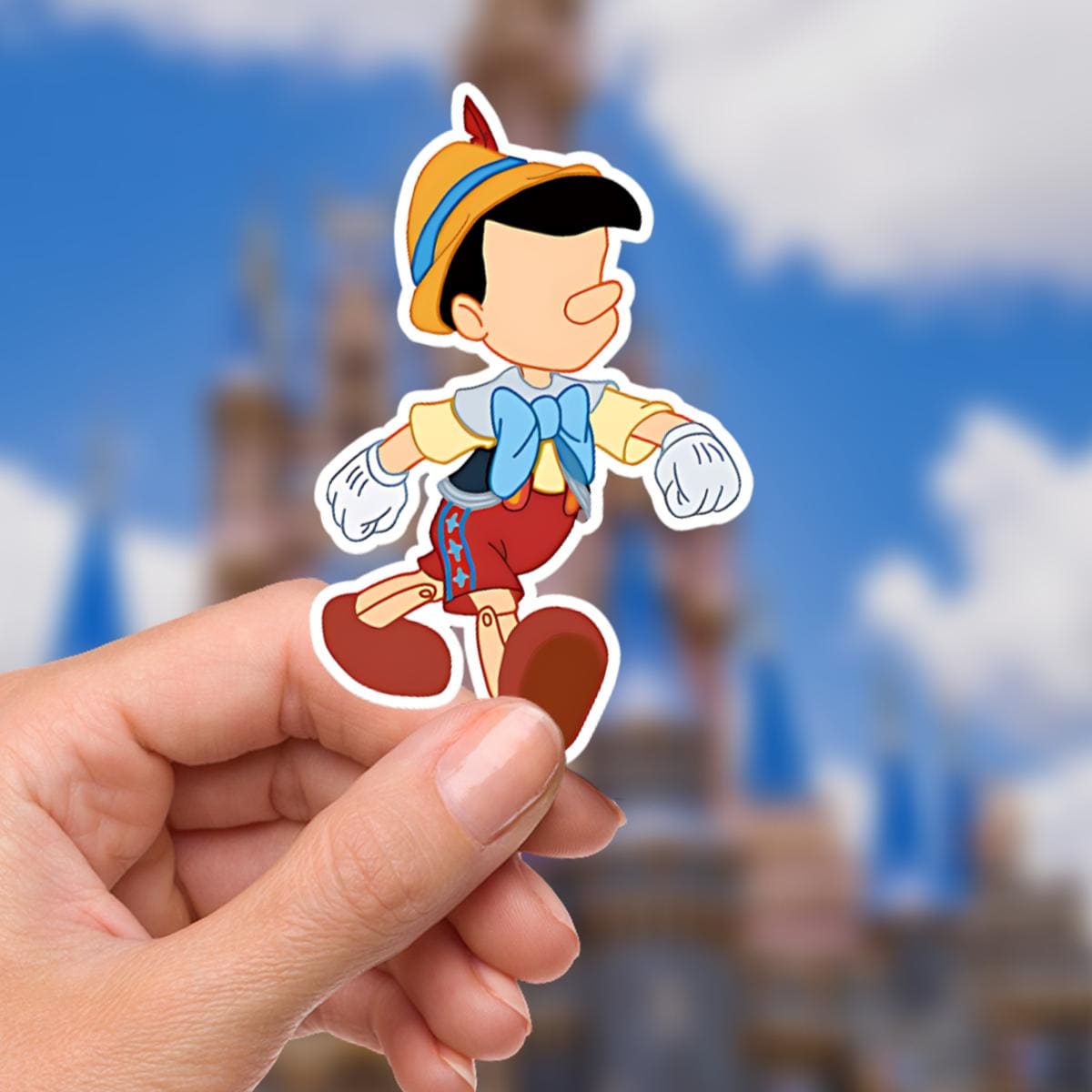 Disney Pinocchio Sticker Jiminy Cricket Waterproof Disney Laptop, Disneying Theme Park Vacation, Castle Park Mouse Disney gift, Disney present, Junk journal, journal stickers