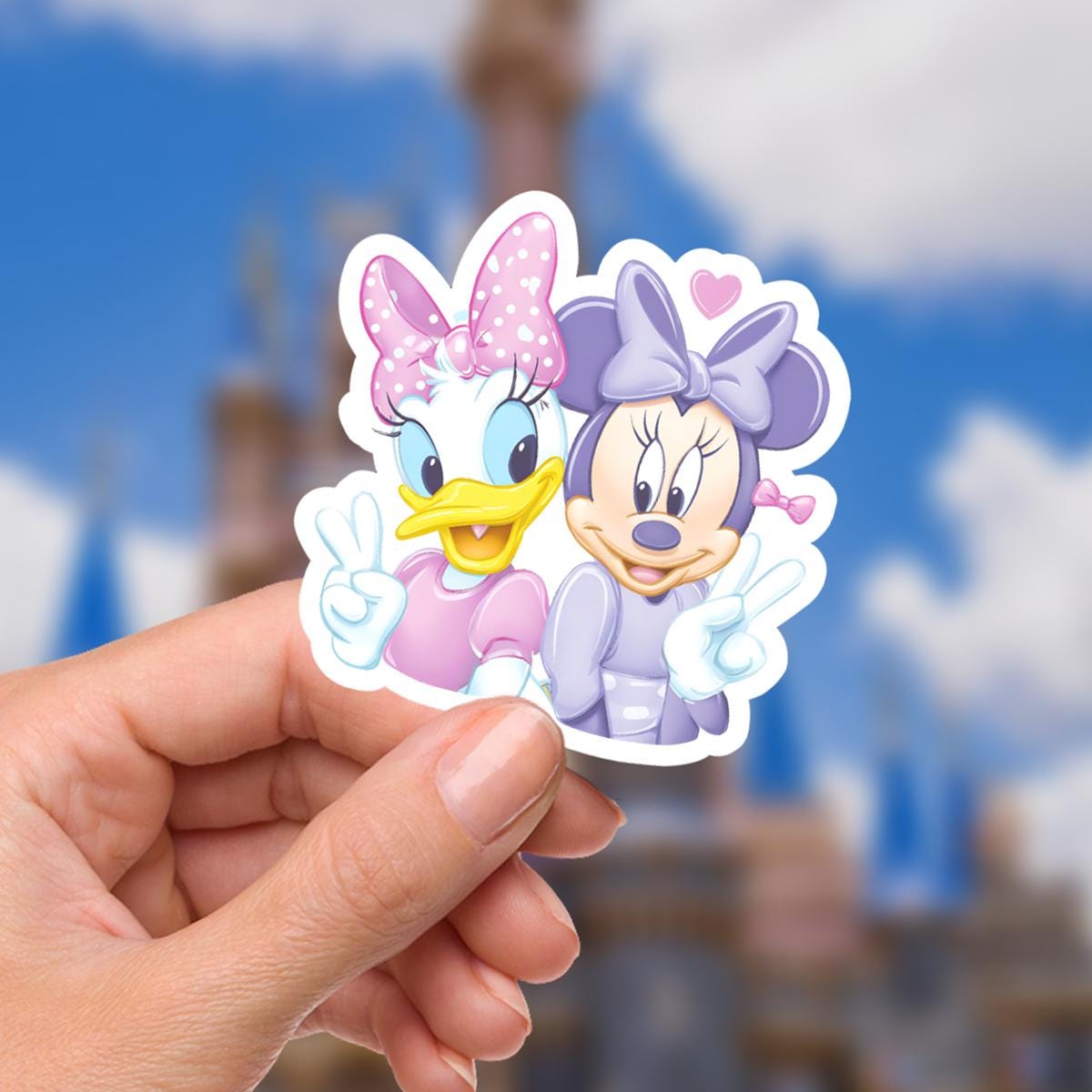 Minnie and Daisy Mouse Disney Sticker, Waterproof Vinyl Decal Disney gifts, disney presents, journal stickers, cell phone sticker, cell phone decal, water bottle decal, water bottle stickers, junk journal