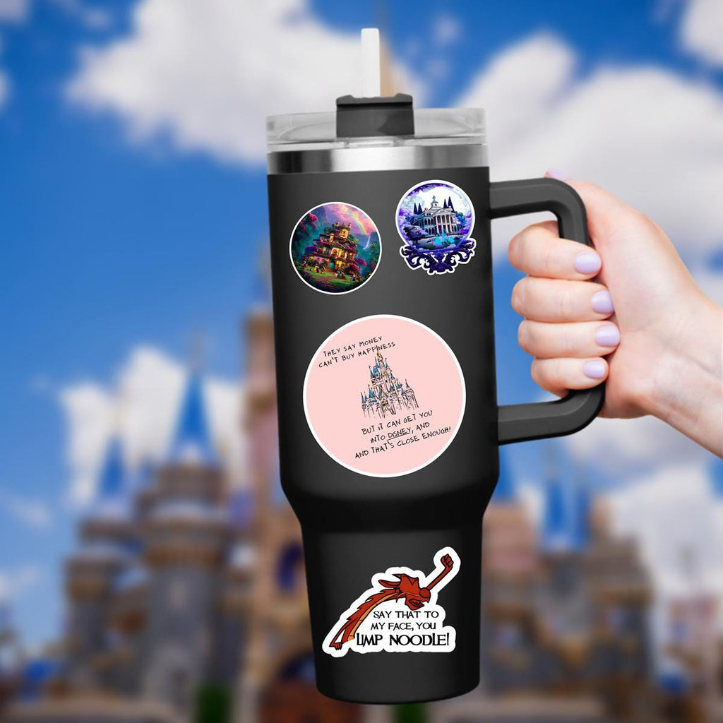 Disneyy Minnie Mouse Happiness Castle Waterproof Disney Laptop Stickers/ Mickey, Minnie planner stationery decal water bottle cell phone
