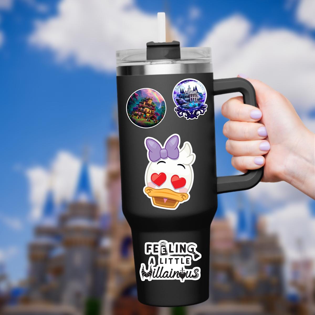 Disneyy Daisy Duck Sticker Waterproof Disney Laptop, Disneying Theme Park Vacation, Castle Park Mouse
