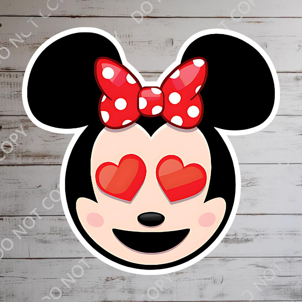 Minnie and Mickey Mouse Love Sticker: Waterproof Vinyl Decal