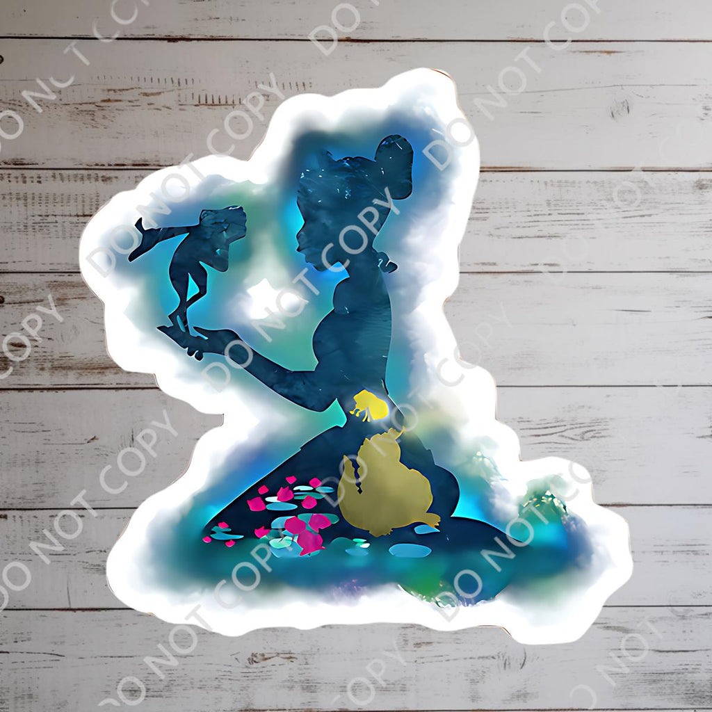 Tiana and The Frog Disney Sticker, Waterproof Princess Laptop Decal