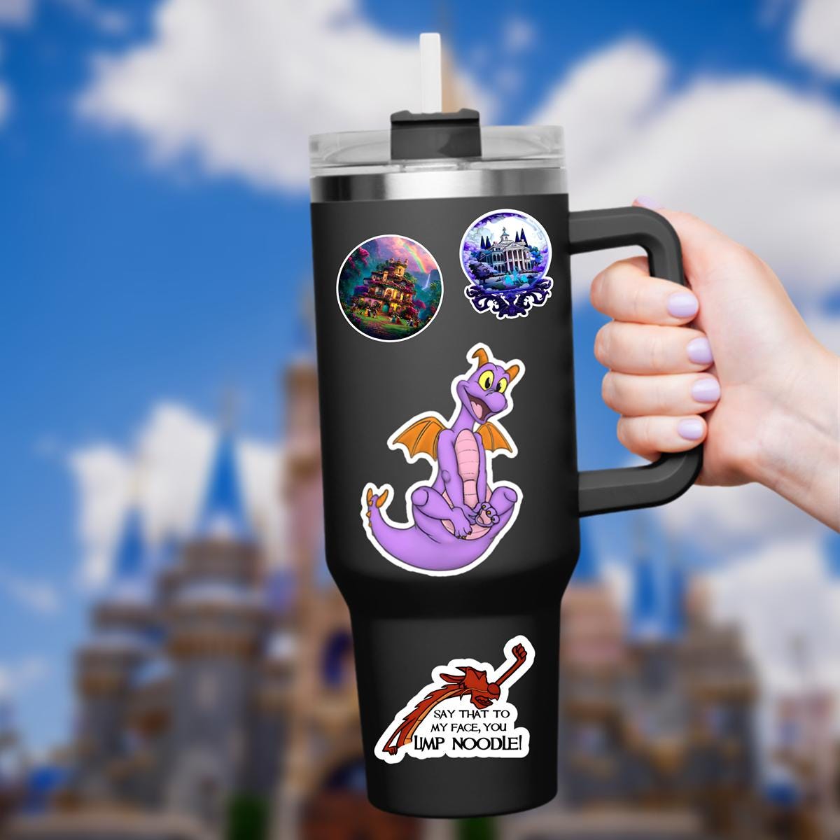 Figment Disneyy One Little Spark Waterproof Disney Laptop Stickers/ planner stationery decal water bottle cell phonelogo