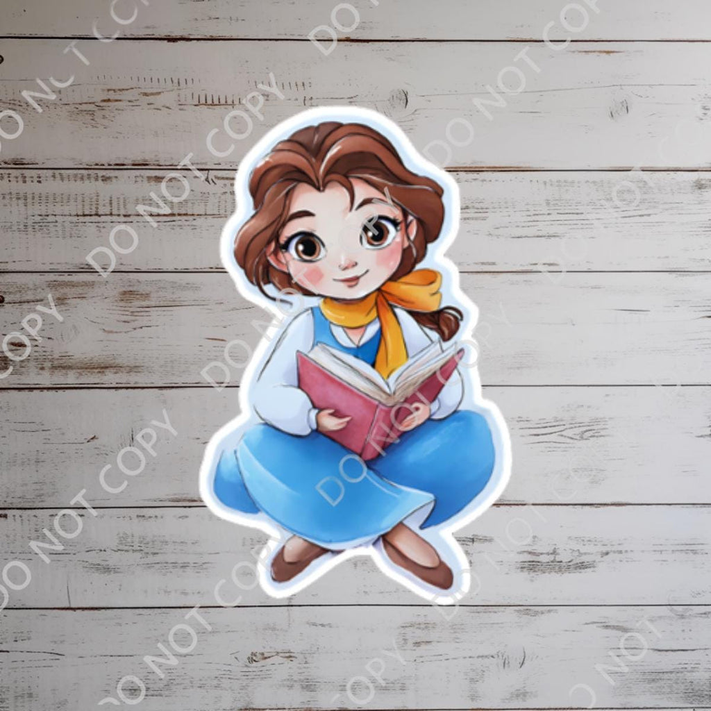 Belle Waterproof Sticker, Beauty and The Beast Laptop Decal