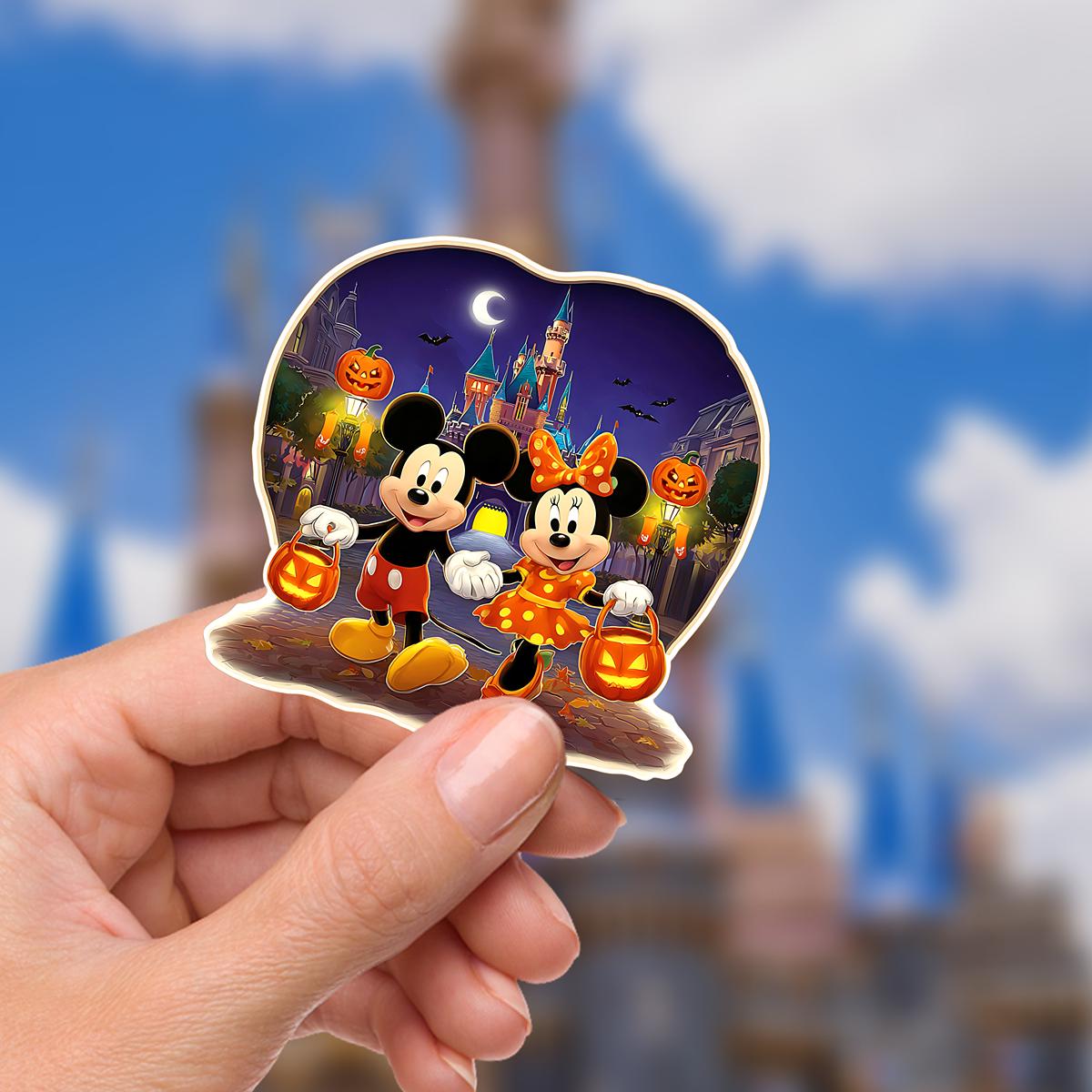 Halloween Mickey Mouse Haunted Mansion Sticker: Waterproof Vinyl Decal for Laptop, Water Bottle