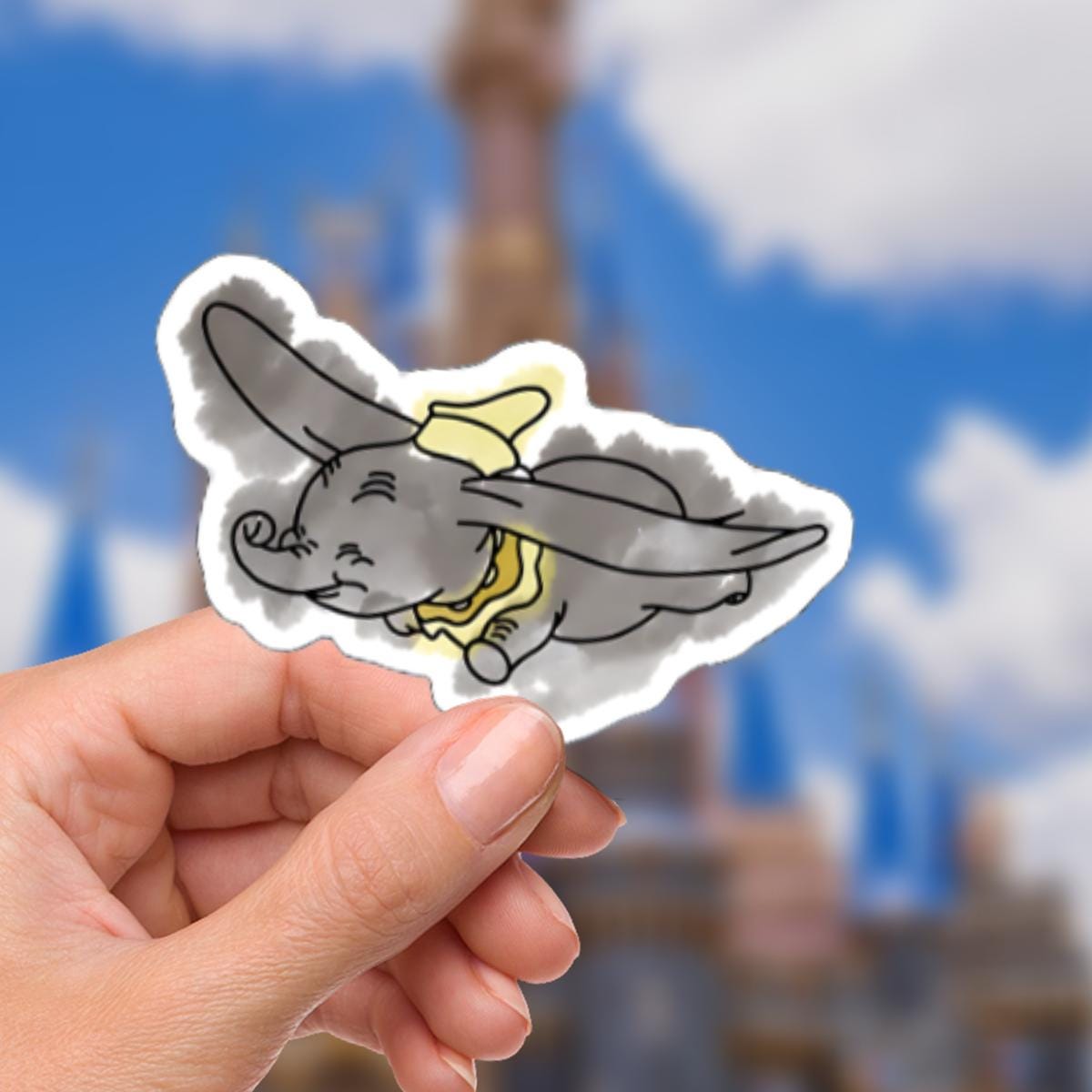 Dumbo Disney Sticker Waterproof Disney Laptop, Disneying Theme Park Vacation, Castle Park Mouse