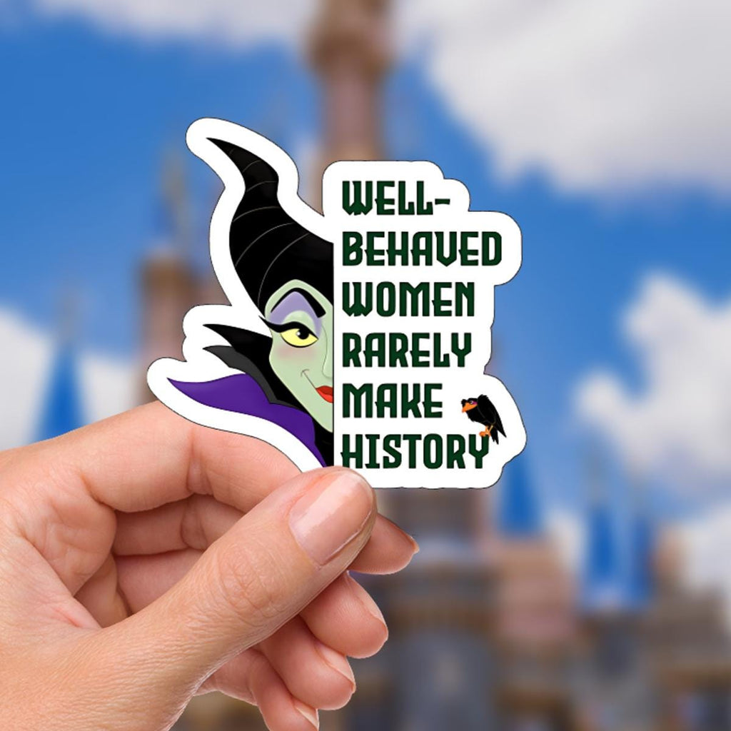 Disney Villain Maleficent Sticker Disney Humor villainous Waterproof Disney Laptop, Disneying Water Bottle Hydro Bottle Theme Park Vacation
