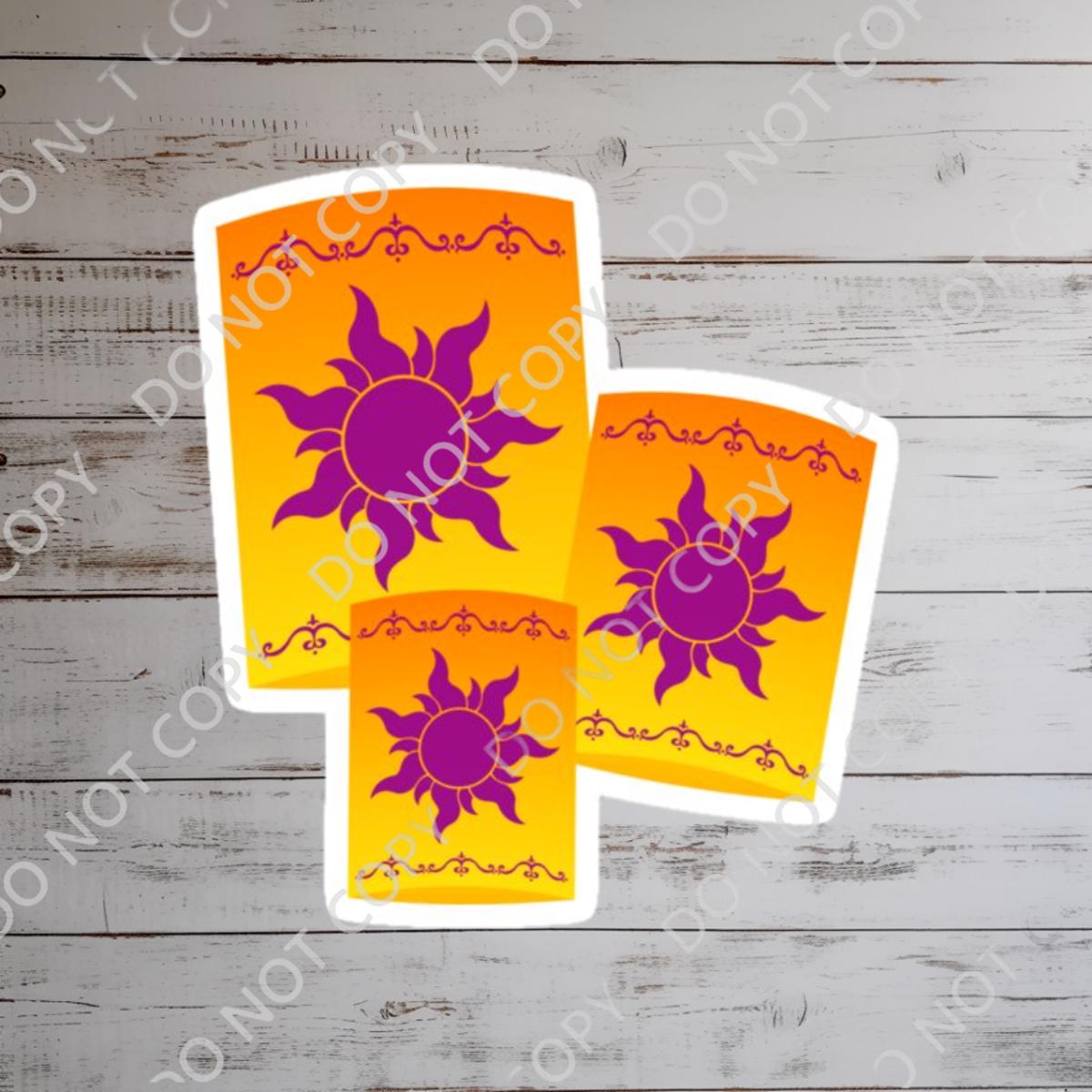 Rapunzel Tangled Lantern Sticker: Waterproof Vinyl Decal