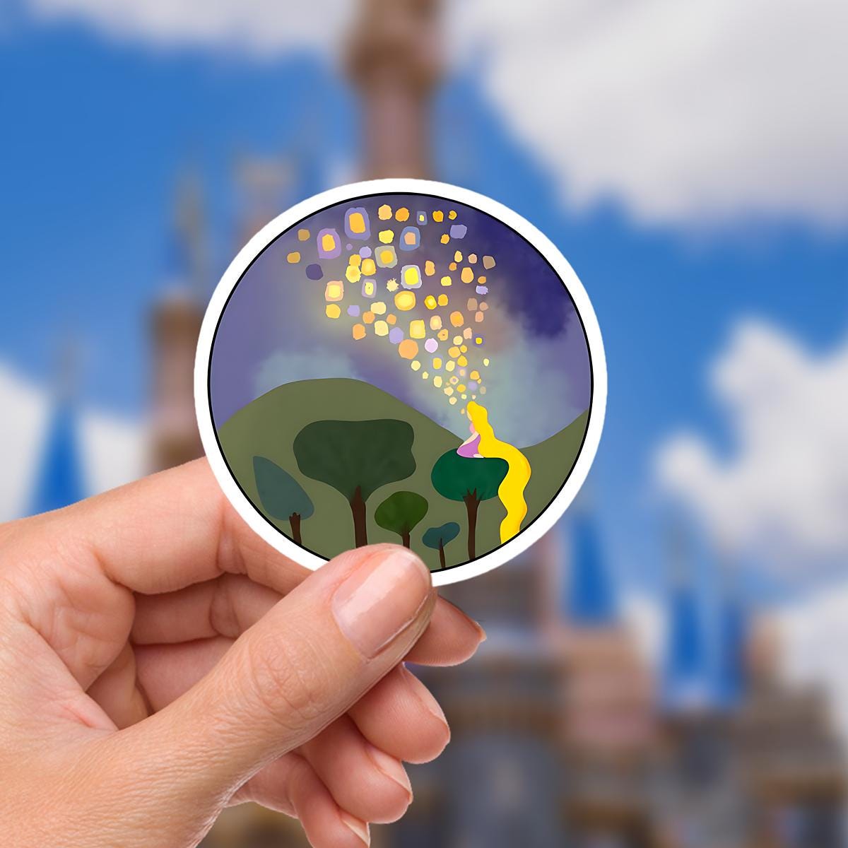 Rapunzel Tangled Lantern Sticker: Waterproof Vinyl Decal