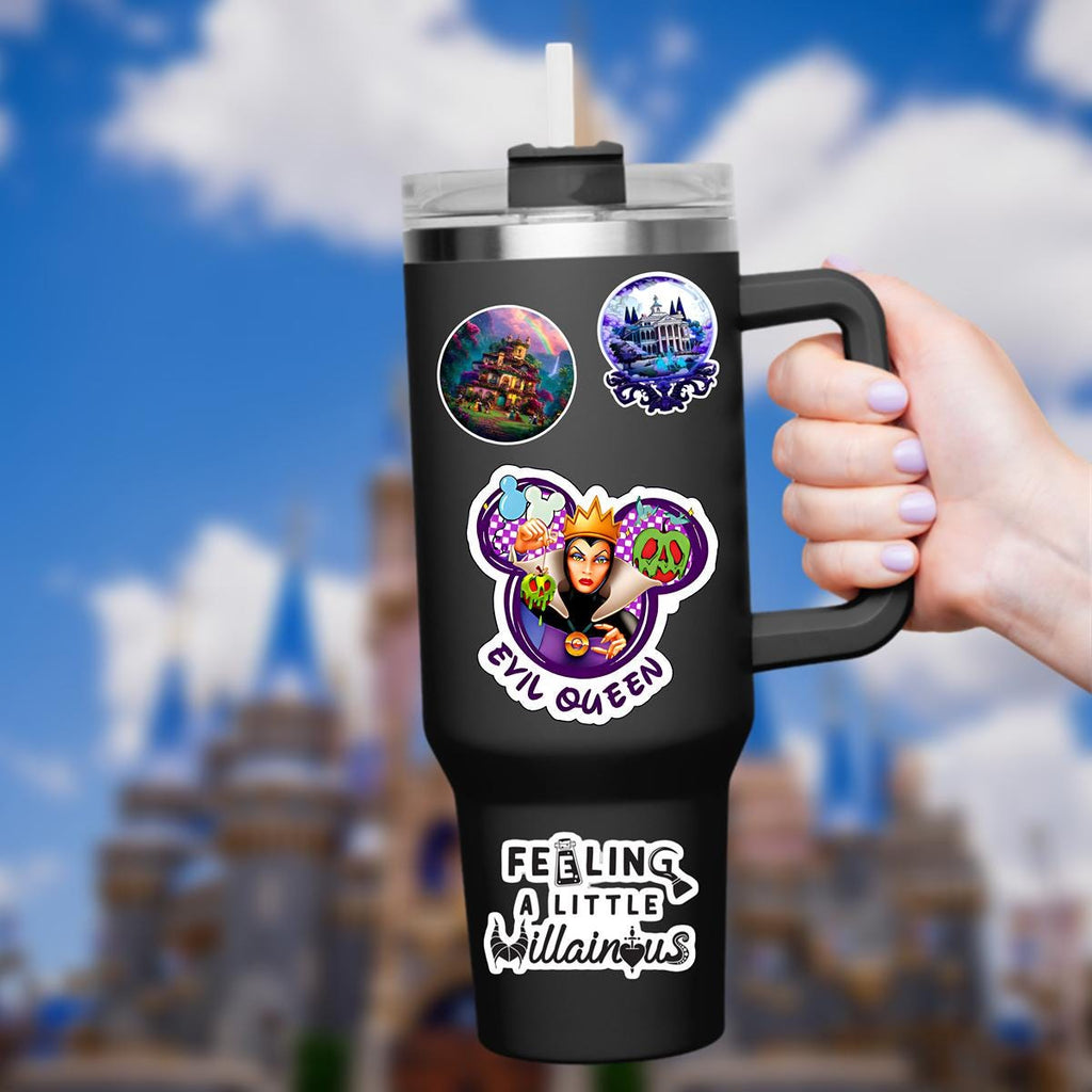 Disneyy Villain Evil Queen sticker Disney Humor villainous Waterproof Disney Laptop, Disneying Water Bottle Hydro Bottle Theme Park Vacation