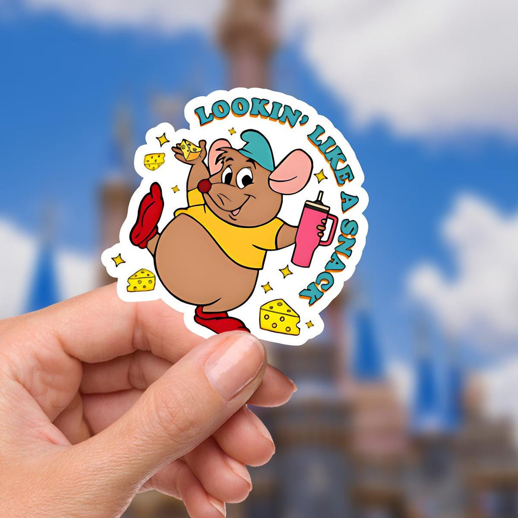 Cinderella Gus Gus Disney Humor Disney Castle Decal Laptop Sticker/ Walt Disney decal cell phone MickeyMouse planner stationery water bottle