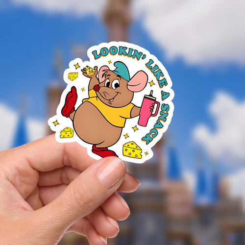 Cinderella Gus Gus Disney Humor Disney Castle Decal Laptop Sticker/ Walt Disney decal cell phone MickeyMouse planner stationery water bottle