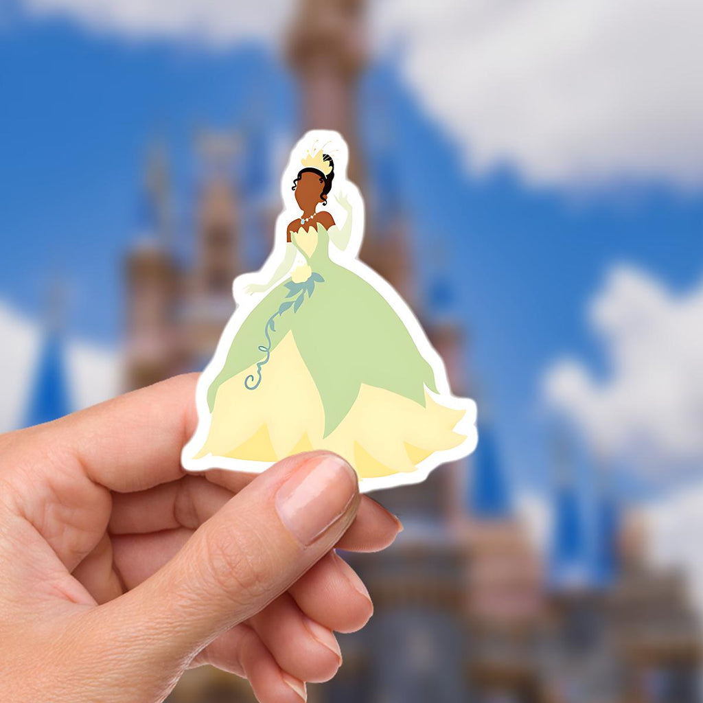 Disney Tiana Princess And The Frog Waterproof Disney Laptop Stickers Tianas Place Disney Gift Planner Stationery Decal Water Bottle Cell