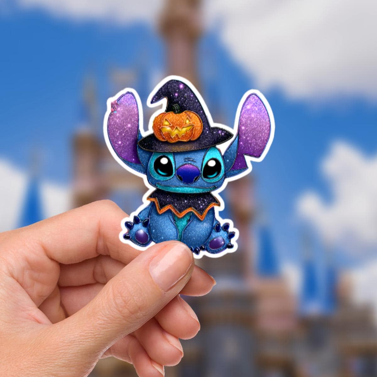 Halloween Stitch Sticker: Waterproof Vinyl Decal for Laptop, Water Bottle
