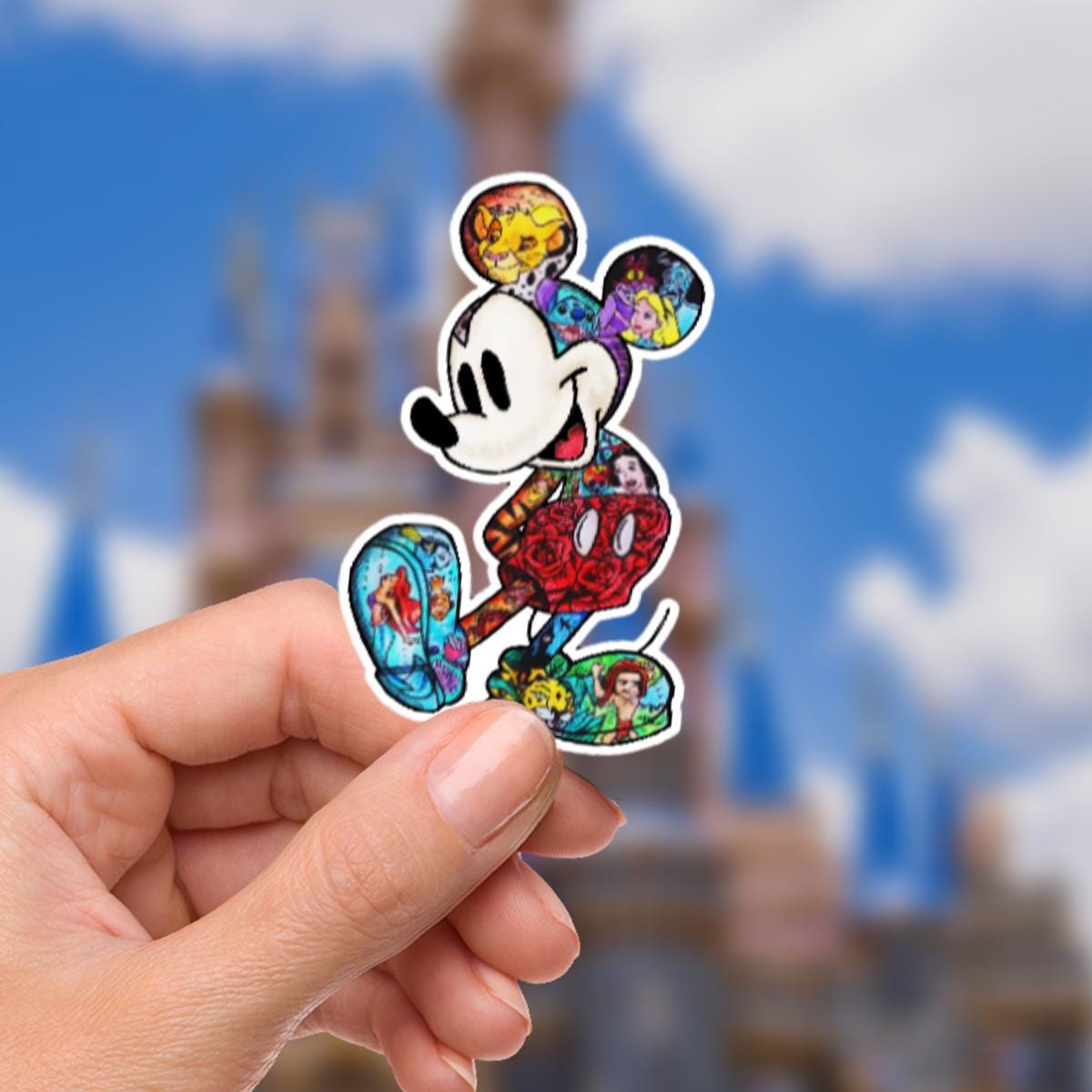 Disney Mickey Mouse What A Wonderful World Sticker Waterproof Disney Laptop, Disneying Theme Park Vacation, Castle Park Mouse