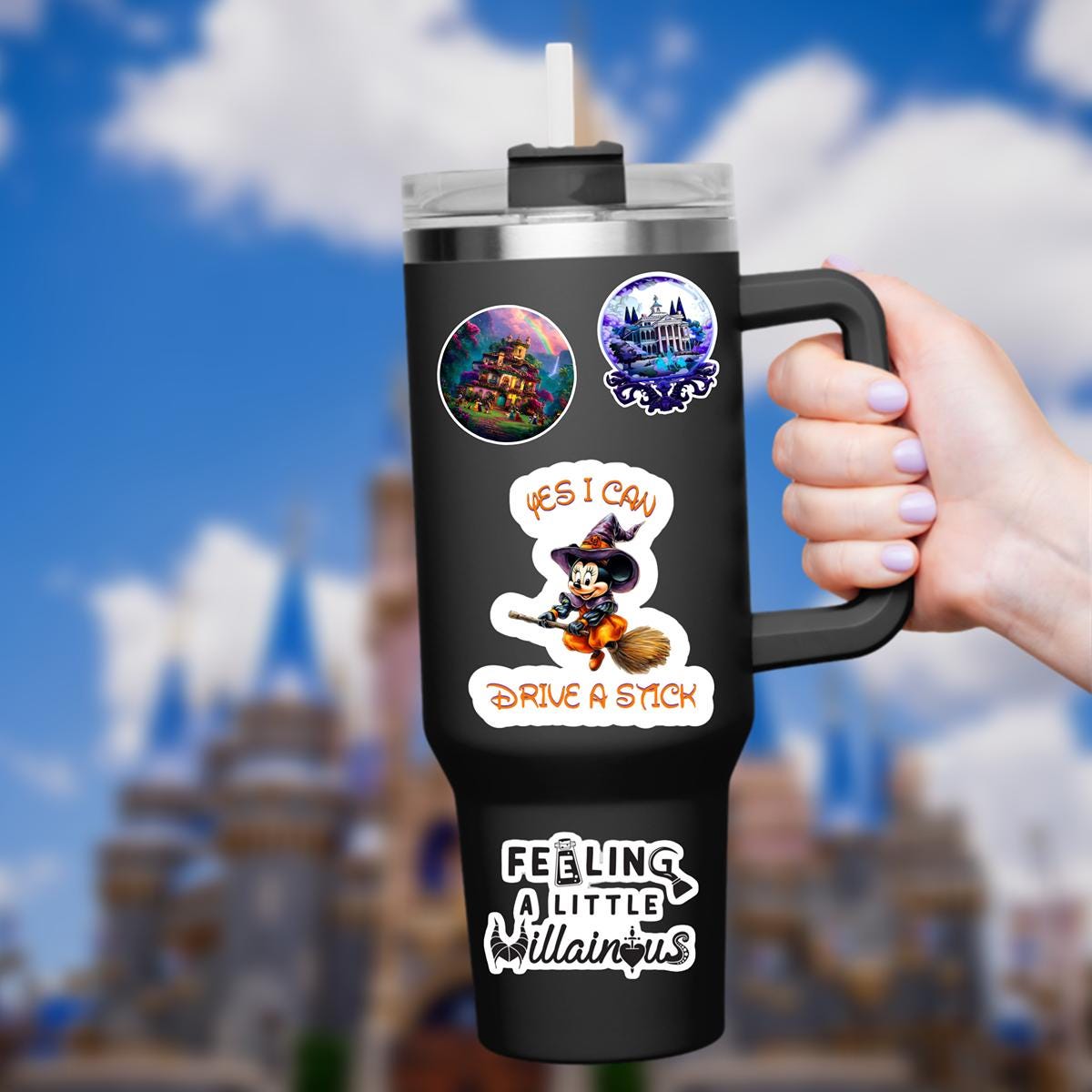 Halloween Minnie Mouse Humor DisneyHalloween Sticker Waterproof Disney Laptop Stickers/ planner stationery decal water bottle