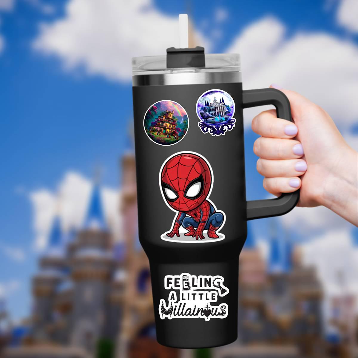 Marvel Spiderman Sticker Disneyy Waterproof Disney Laptop Stickers, planner stationery decal water bottle cell