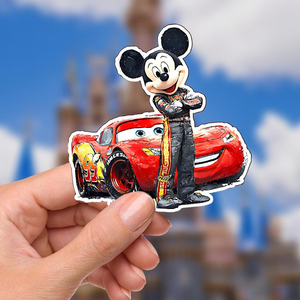 Lightning McQueen Car Sticker: Waterproof Vinyl Decal HydoFlask disney present, disney sticker, journal stickers, junk journal, gift for her