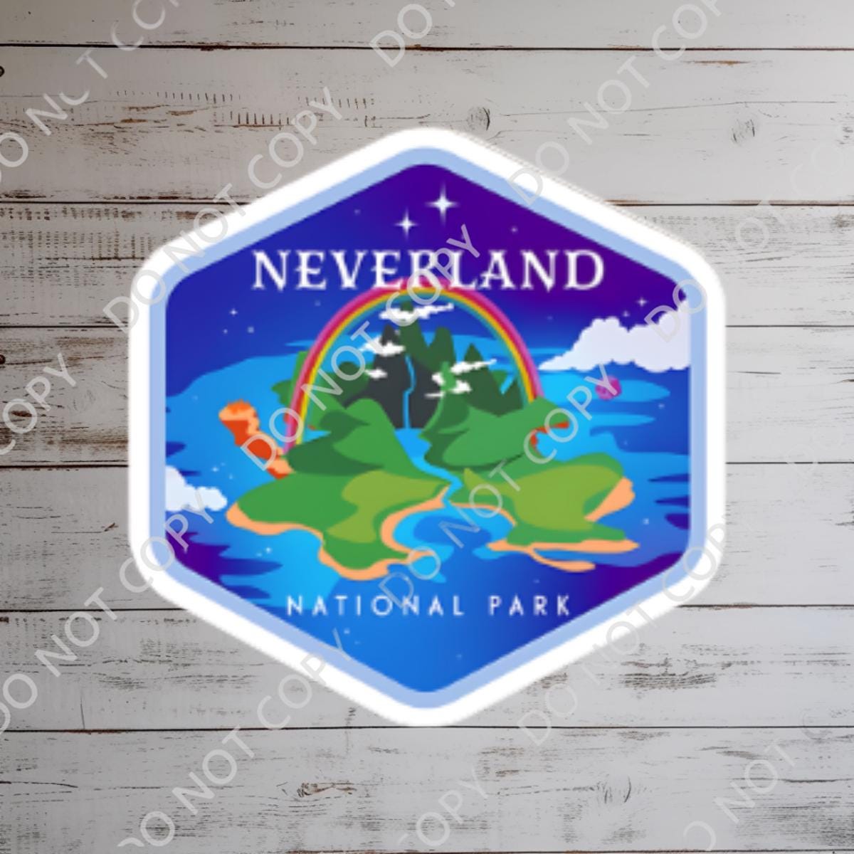 Disney Peter Pan Skull Rock Neverland  National Park  Lantern Sticker: Waterproof Vinyl Decal