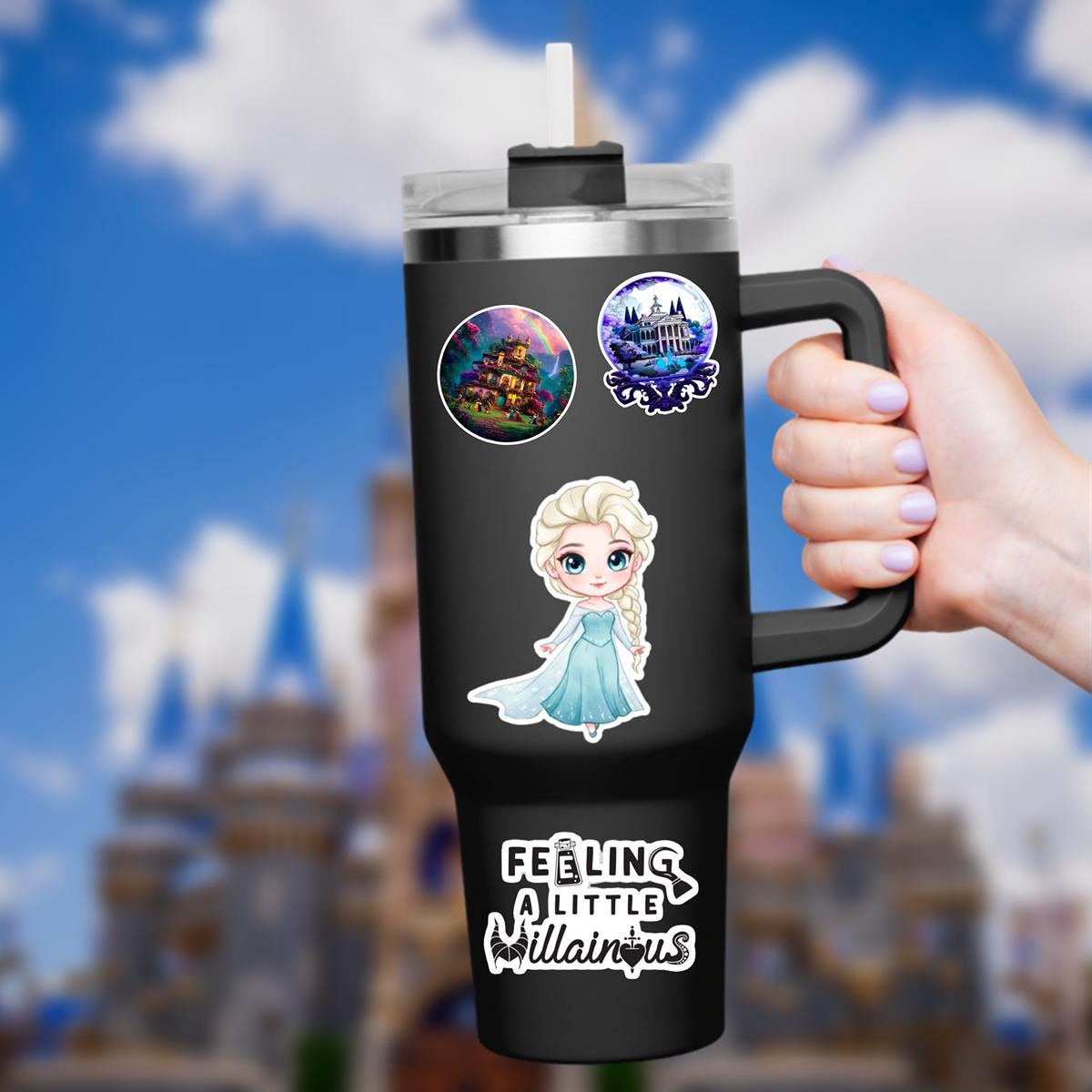 Elsa Frozen Waterproof Vinyl Disney Sticker: Laptop, Water Bottle Decal