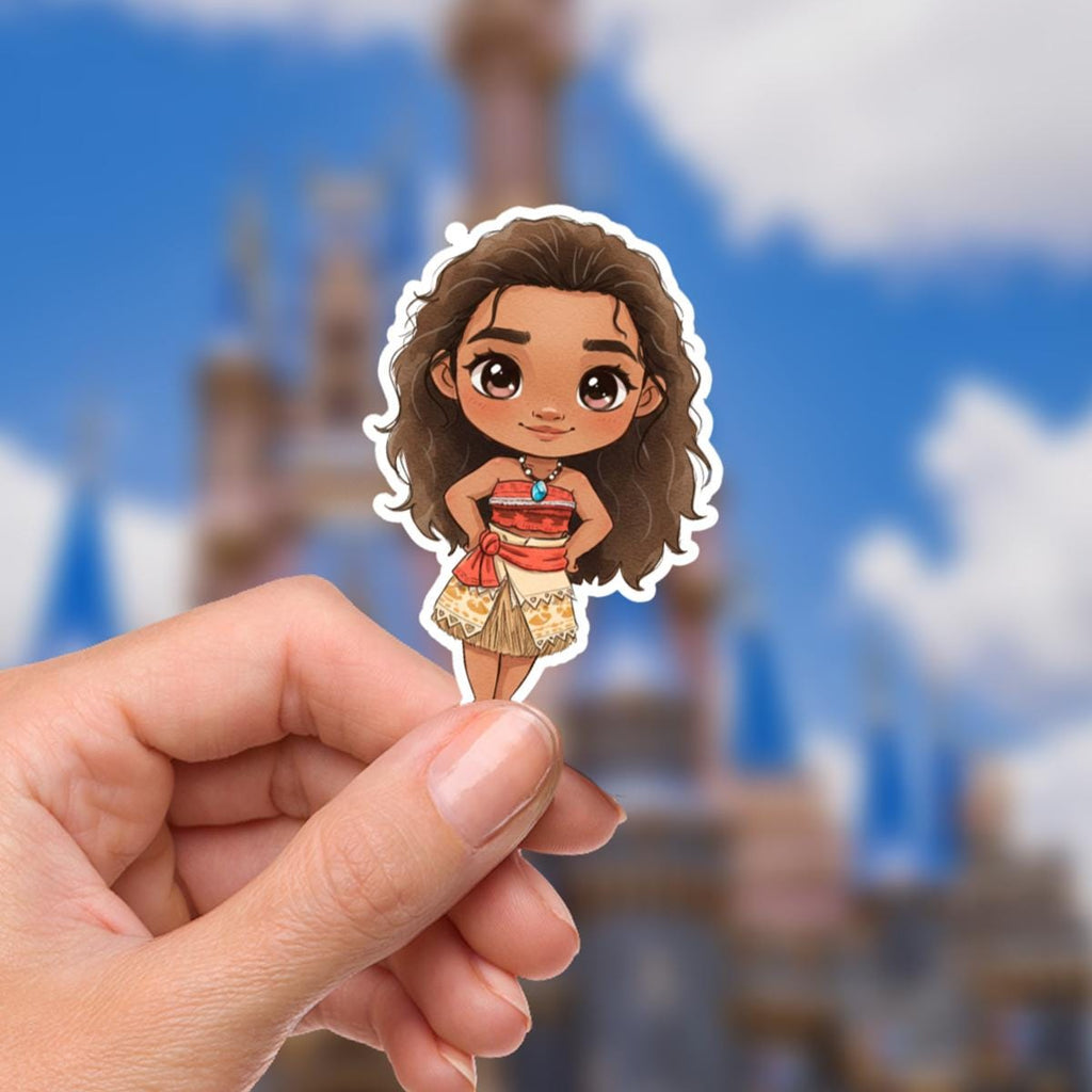 Moana Maui Disneyy Sticker Water Bottle Sticker Waterproof Disney Laptop Stickers planner stationery decal water bottle