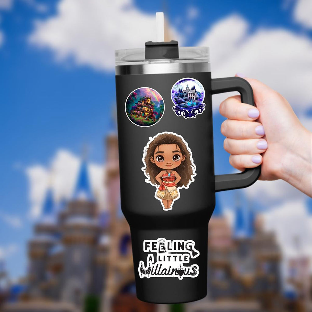 Moana Maui Disneyy Sticker Water Bottle Sticker Waterproof Disney Laptop Stickers planner stationery decal water bottle