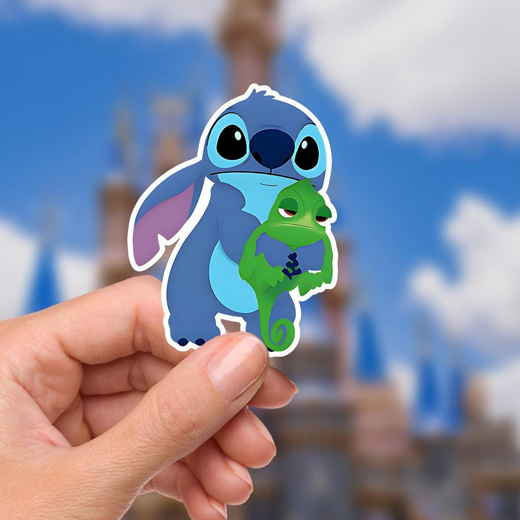 Stitch Waterproof Vinyl Sticker: Lilo and Stitch Ohana Decal, disney sticker, disney present, hydro bottle, journal sticker, stitch sticker, junk journal