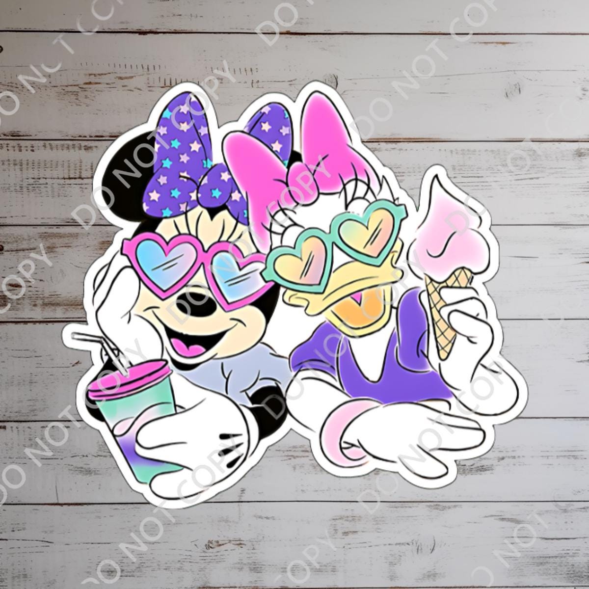 Disney Minnie and Daisy Sticker Waterproof Disney Laptop, Disneying Theme Park Vacation, Castle Park Mouse
