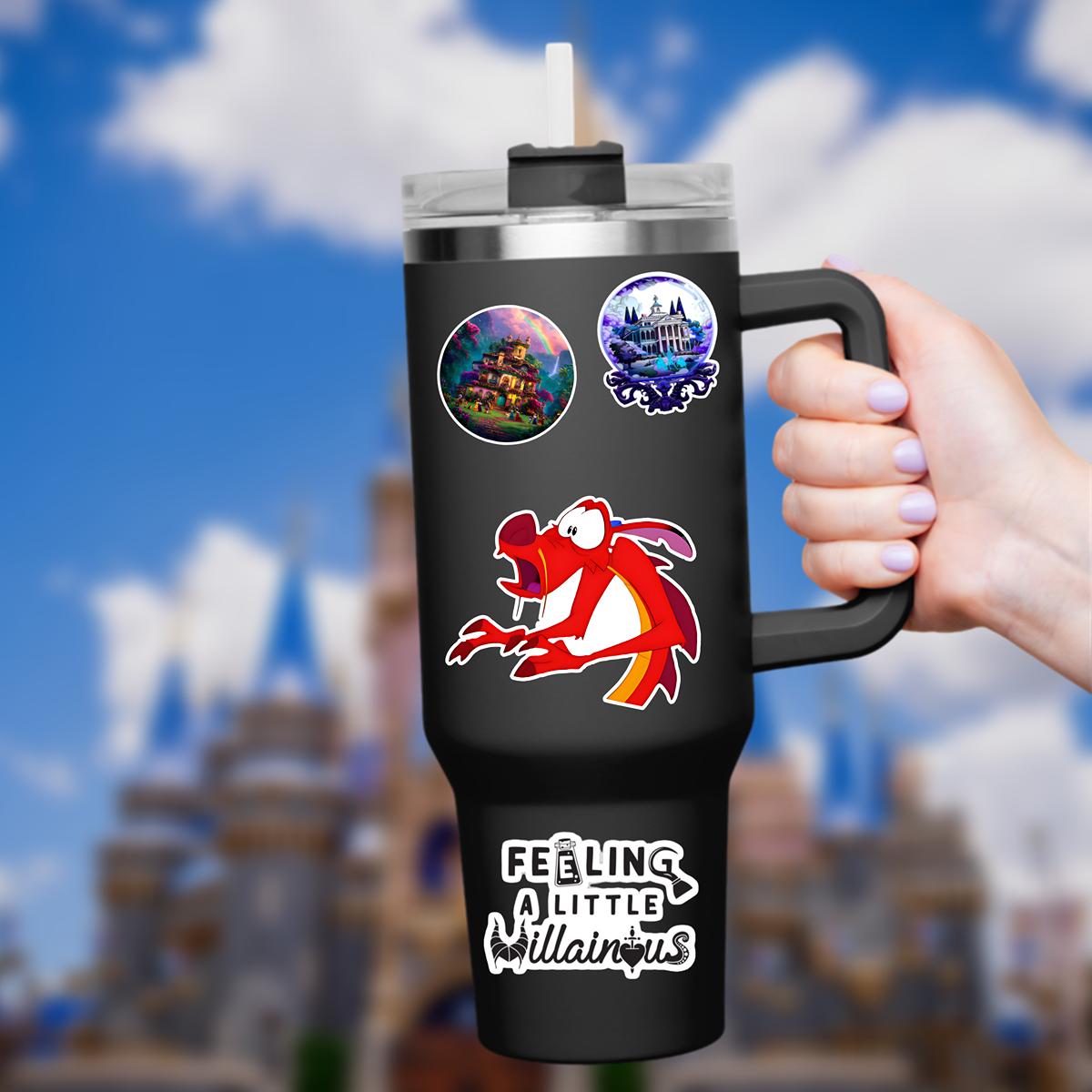 Mulan Limp Noodle Funny Humor Sticker Hydro Water Bottle Disney Gift Waterproof Disney Laptop, Disneying Theme Park Vacation, Castle Park