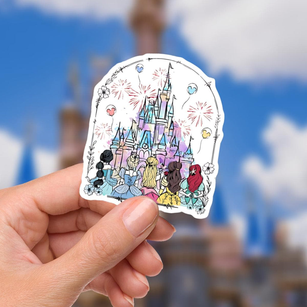 Disneyy Princess Castle World Sticker Waterproof Disney Laptop, Disneying Theme Park Vacation, Castle Park Mouse