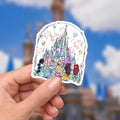 Disneyy Princess Castle World Sticker Waterproof Disney Laptop, Disneying Theme Park Vacation, Castle Park Mouse