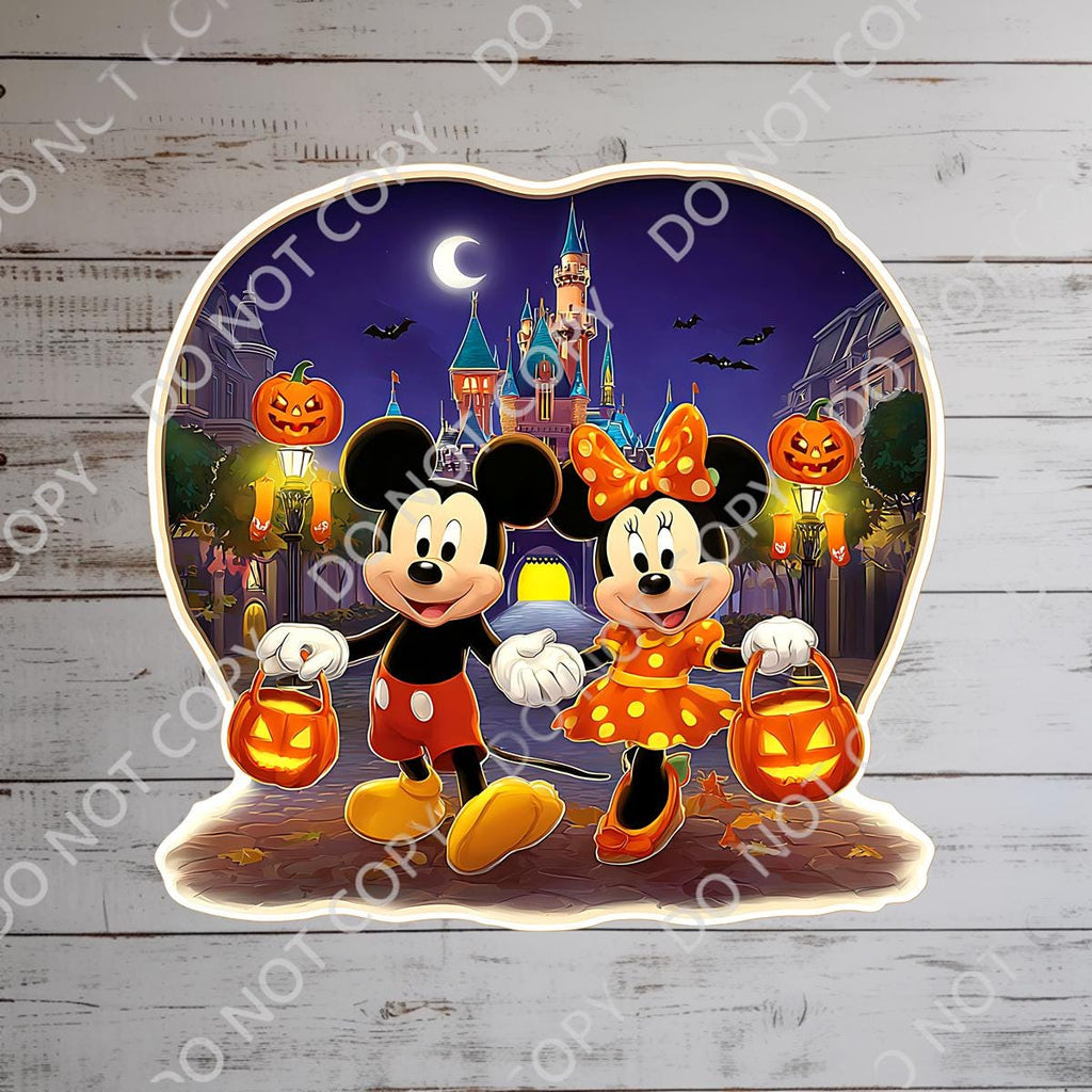 Halloween Mickey Mouse Haunted Mansion Sticker: Waterproof Vinyl Decal for Laptop, Water Bottle