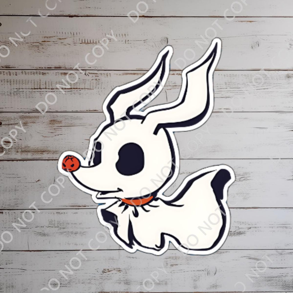 Disney Nightmare Before Christmas Zero Sticker: Waterproof Vinyl Decal for Laptop, Water Bottle hydro bottle, journal