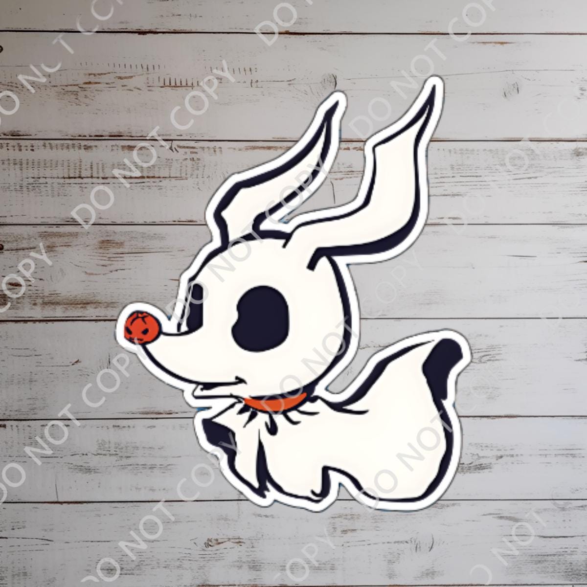 Disney Nightmare Before Christmas Zero Sticker: Waterproof Vinyl Decal for Laptop, Water Bottle hydro bottle, journal