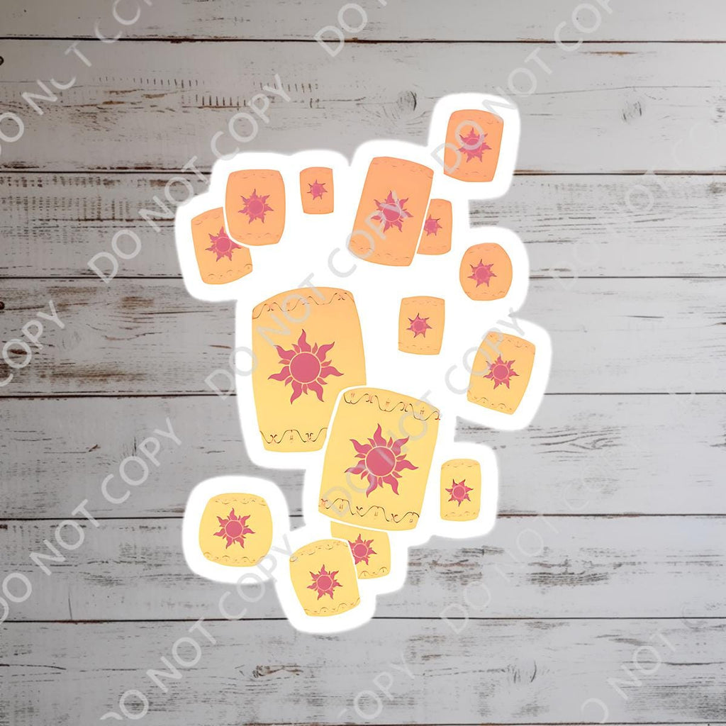 Rapunzel Tangled Lantern Sticker: Waterproof Vinyl Decal
