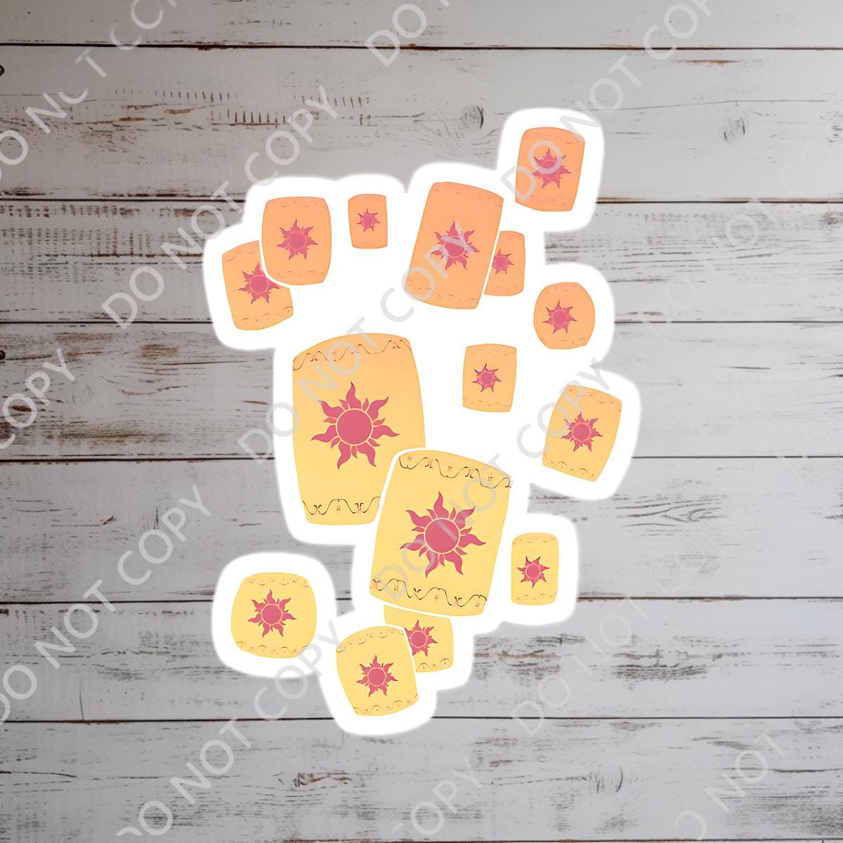 Rapunzel Tangled Lantern Sticker: Waterproof Vinyl Decal