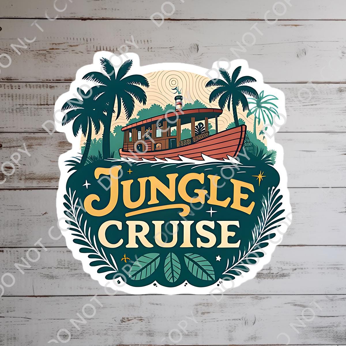 Disney Ride Jungle Cruise Sticker Waterproof Disney Laptop, Disneying Theme Park Vacation, Castle Park Mouse