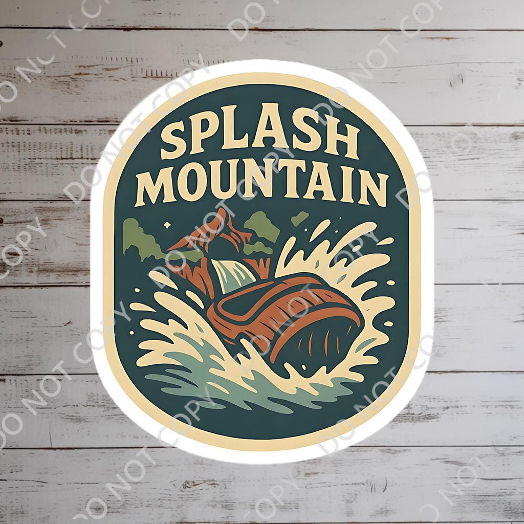 Disney Ride Splash Mountain Sticker Waterproof Disney Laptop, Disneying Theme Park Vacation, Castle Park Mouse
